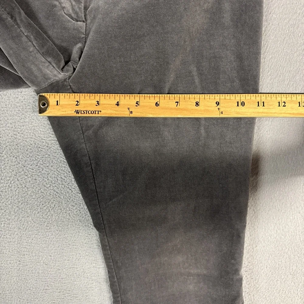J Jill Pant Womens 6 Gray Mid Rise Bootcut Stretch Flat Front Cotton Velvet Feel